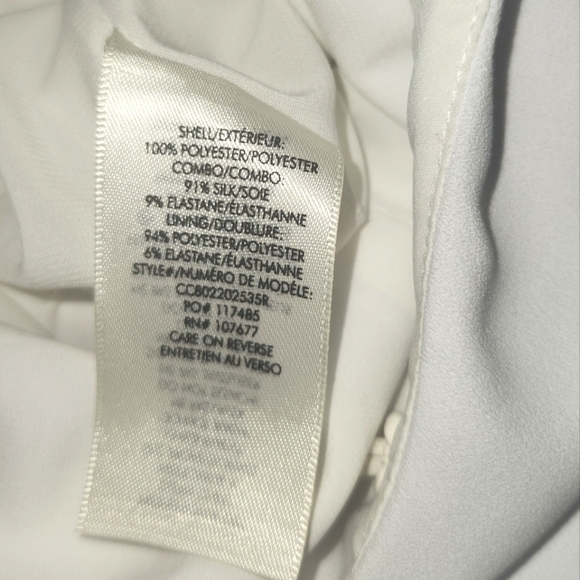 Alice + Olivia White Silk Blend Strappy Mini Dress Size 8 - Picture 4 of 9